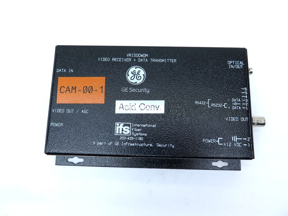 GE VR1500WDM / 203-426-1180 Video receiver + Data Transmitter - Advance Operations