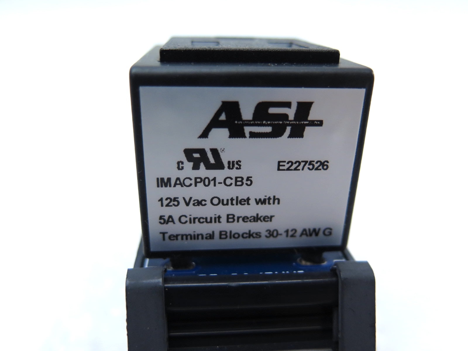 ASI IMACP01-CB5 Din Rail Mounted Single AC Power Outlet Module 120Vac ...