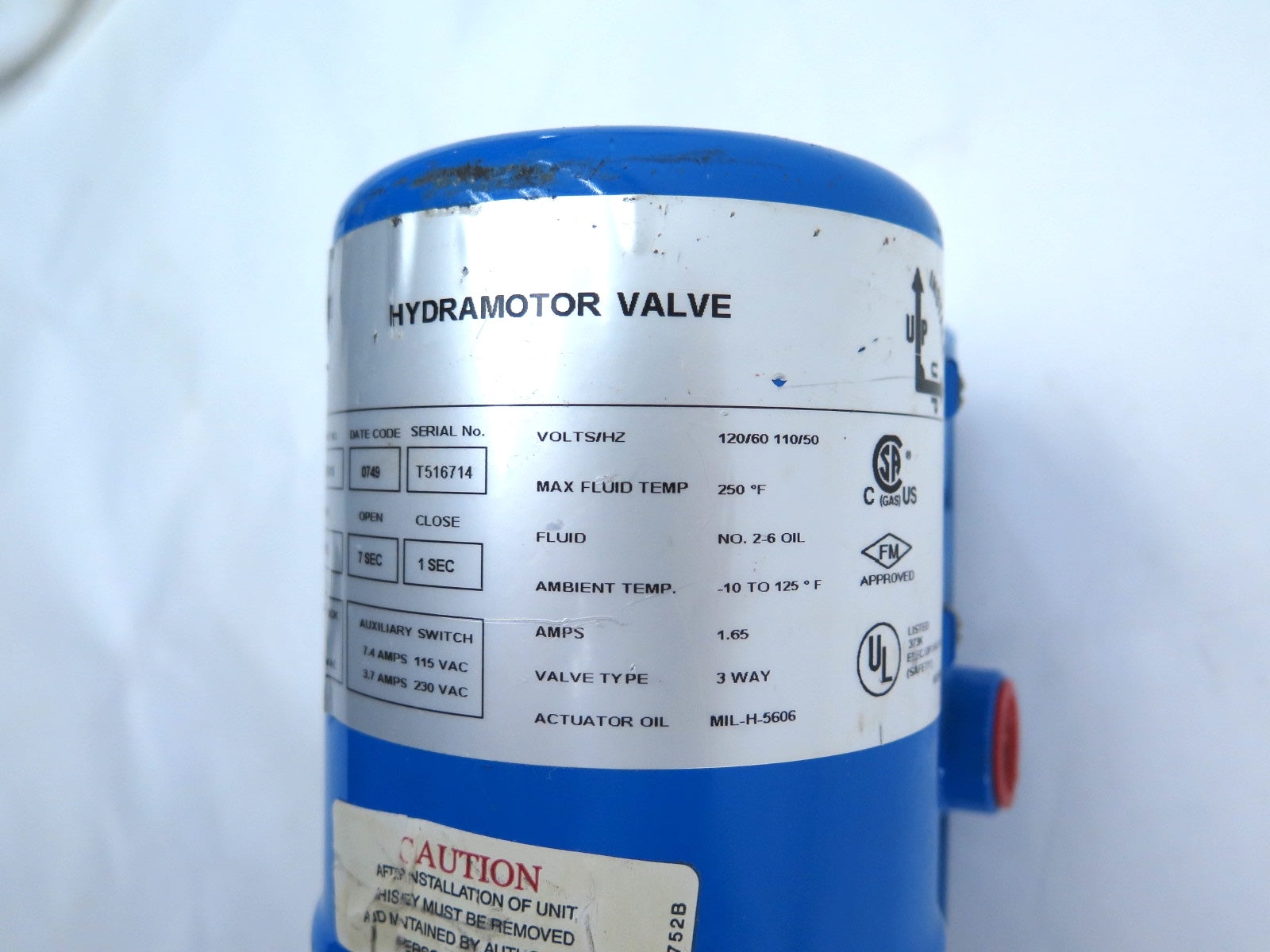Asco HOV13A167T15 Dydramotor Safety Shutoff Valve - Advance Operations