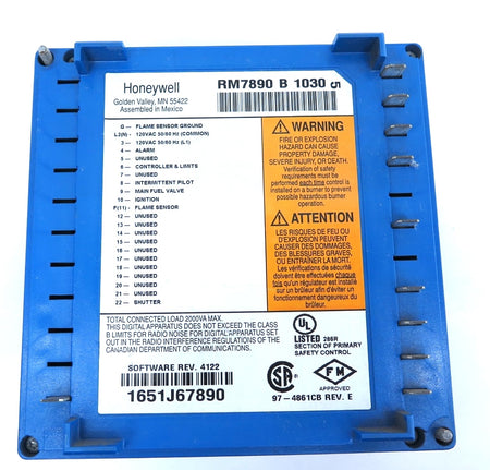 Honeywell RM7890 B 1030 Burner Control Module - Advance Operations