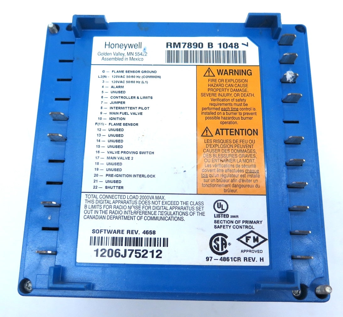 Honeywell RM7890 B 1048 7 Burner Control Module 120Vac - Advance Operations