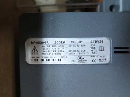 Emerson / Control Techniques QMP550A4R DC Drive 300HP / 200kW   208-480V - Advance Operations