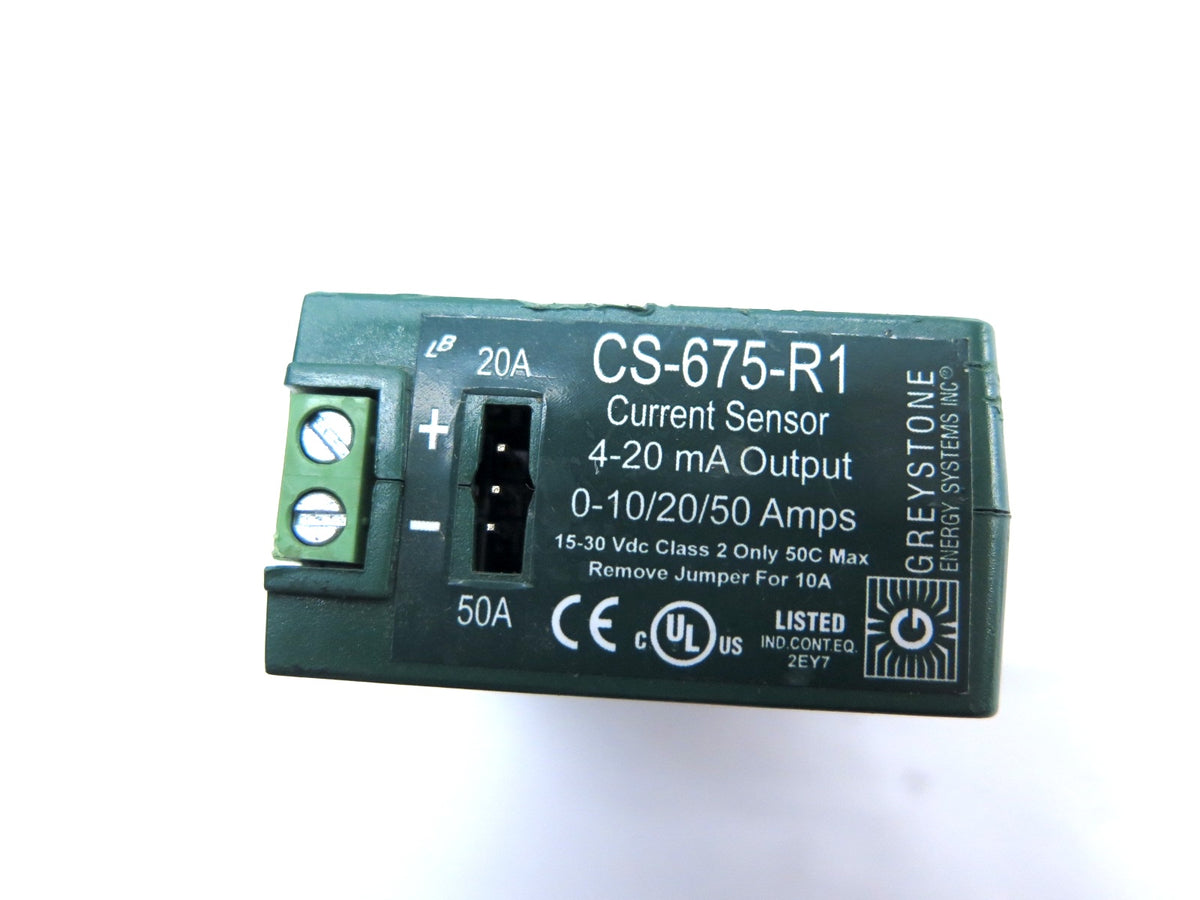 Greystone CS-675-R1 AC Current Sensor 0-10/20/50A - Advance Operations