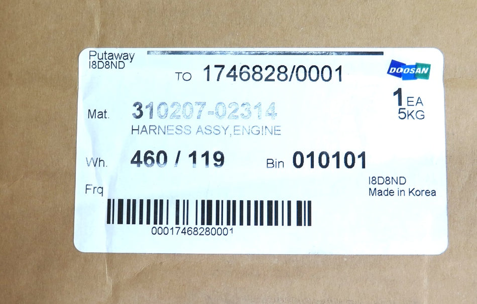 Doosan / Daewoo DW310207-02314 HARNESS ASSY Forklift - Advance Operations