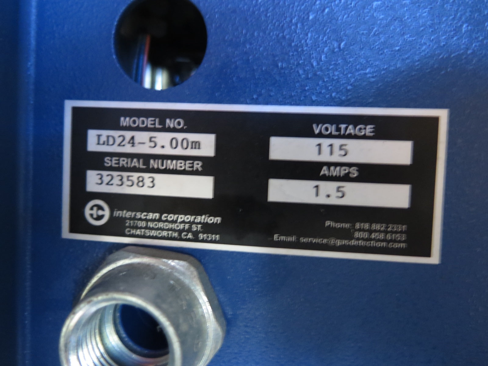 Interscan LD24-5.00m 115Vac Continuous Monitoring System - Advance Operations