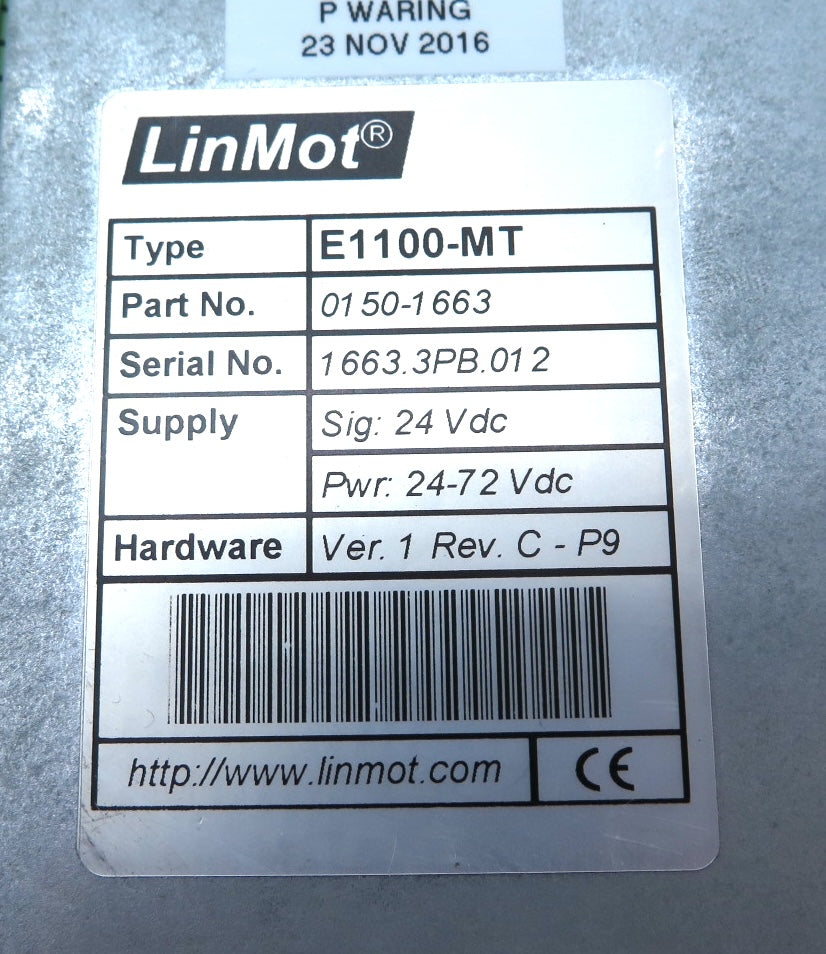 Linmot E1100-MT / 0150-1663 Servo Controller FOR PARTS - Advance Operations