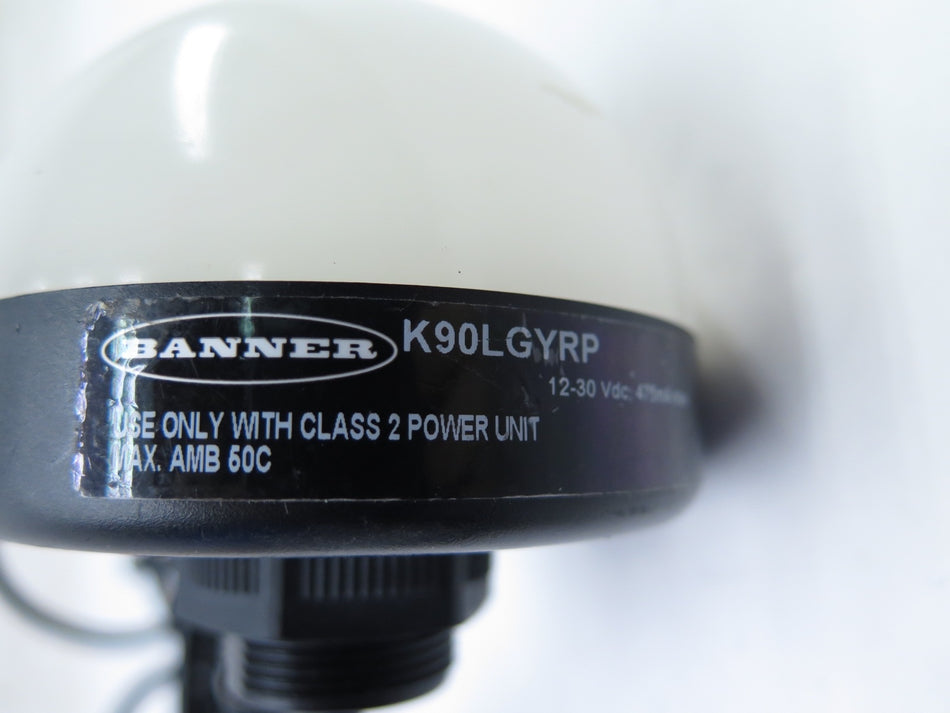 Banner K90LGYRP Indicator EZ-Light Dome 12-30Vdc - Advance Operations