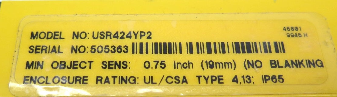 Banner USR424YP2 Safety Light Curtain Micro-Screen - Advance Operations
