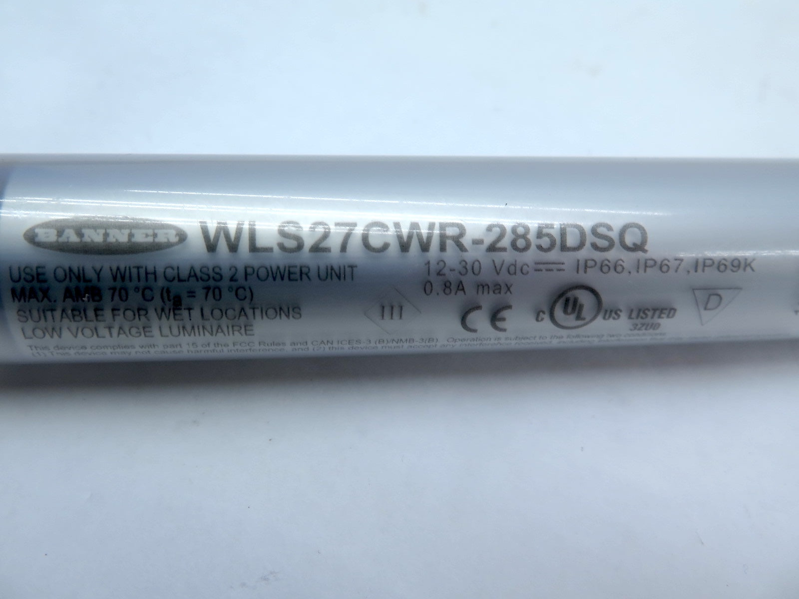 Banner WLS27CWR-285DSQ Shatterproof LED Light - Advance Operations