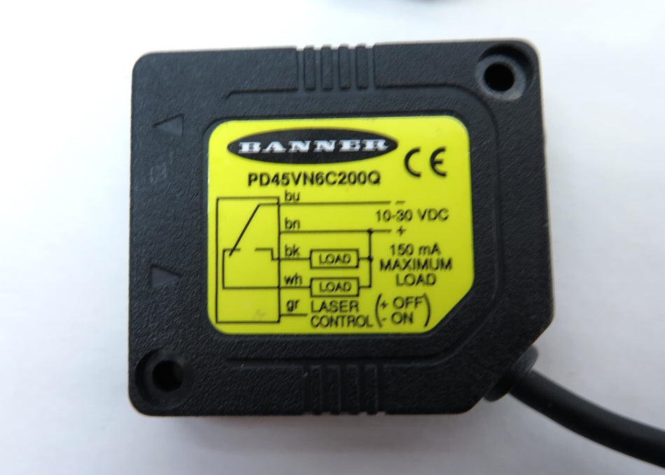 Banner PD45VN6C200Q Pico DOT Convergent Laser Sensor 10-30vdc - Advance Operations