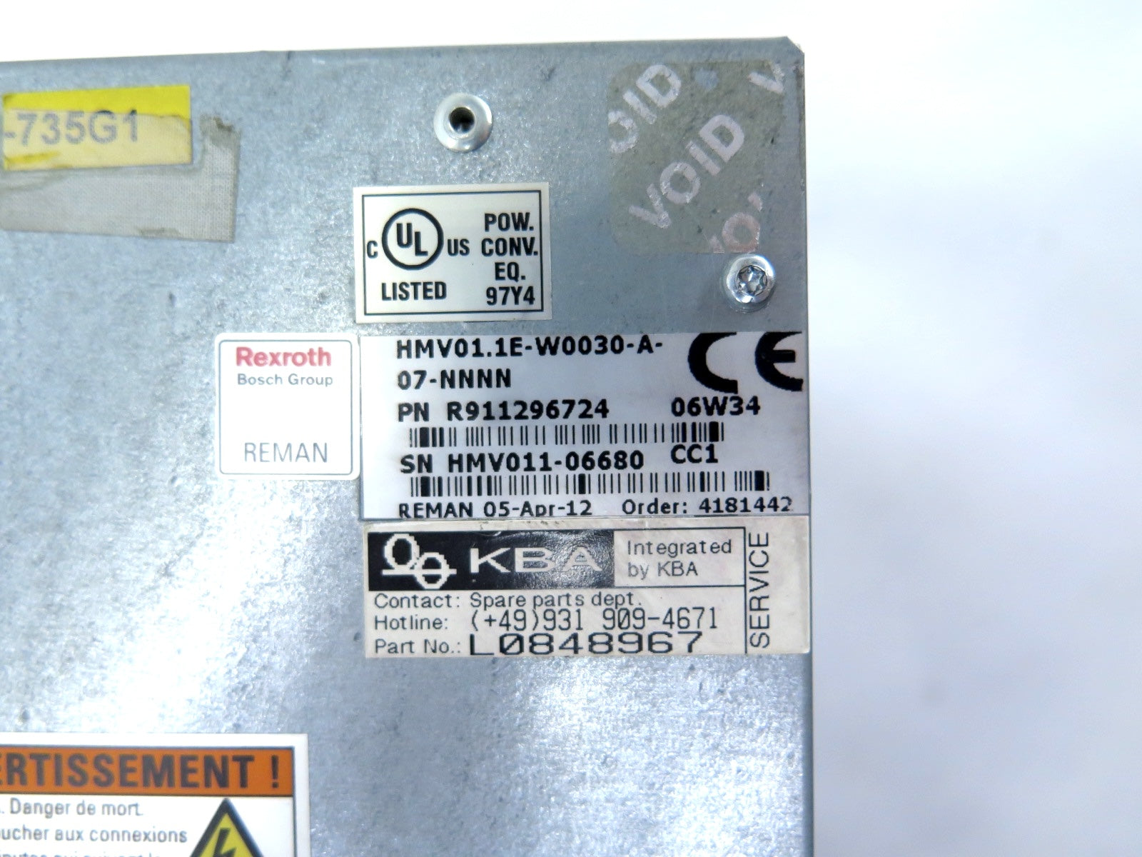 Bosch / Rexroth HMV01.1E-W00030-A-07-NNNN Power Supply Unit 380-480Vac 30kW - Advance Operations