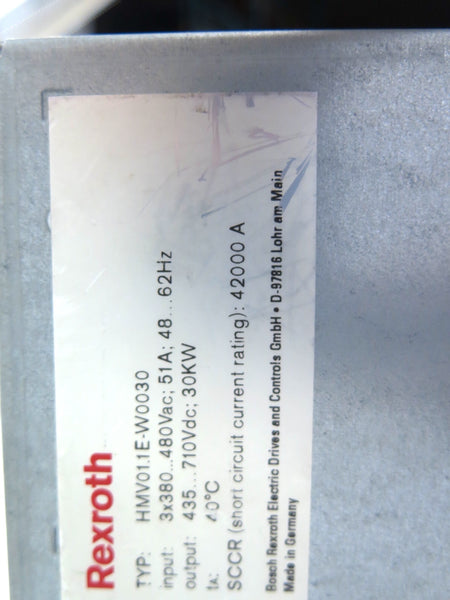 Bosch / Rexroth HMV01.1E-W00030-A-07-NNNN Power Supply Unit 380-480Vac 30kW - Advance Operations