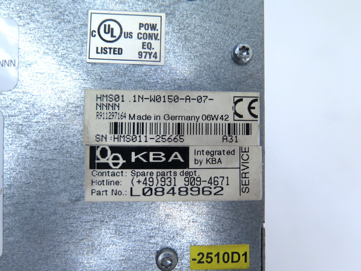 Rexroth / Bosch HMS01.1N-W0150-A-07-NNNN Axis Inverter Servo Drive - Advance Operations
