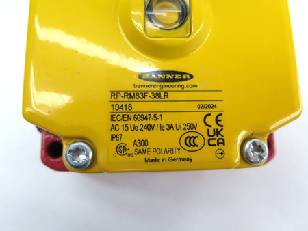 Banner RP-RM83F-38LR / 82129 Safety Limit Switch - Advance Operations