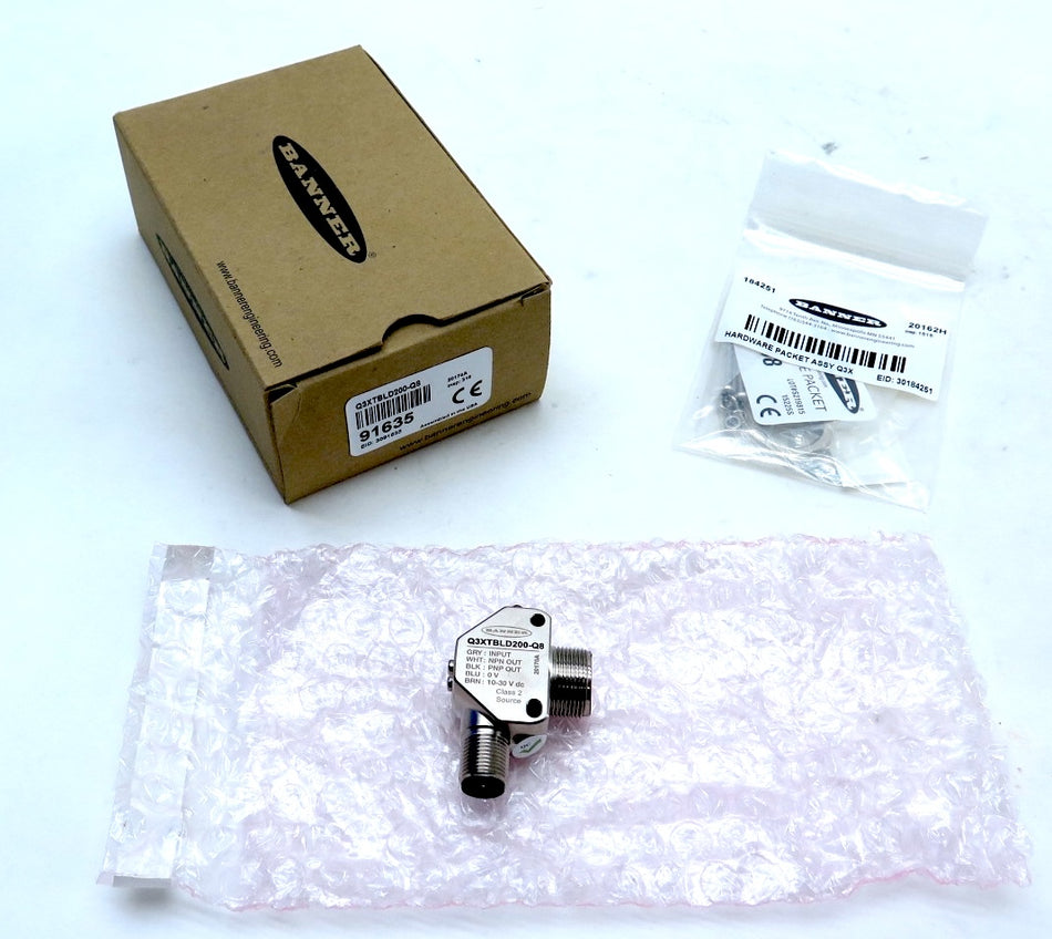 Banner Q3XTBLD200-Q8 / 91635 SS Photoelectric Sensor - Advance Operations