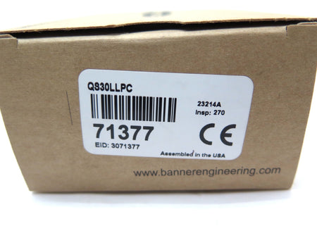 Banner QS30LLPC / 71377 Photoelectric Sensor - Advance Operations