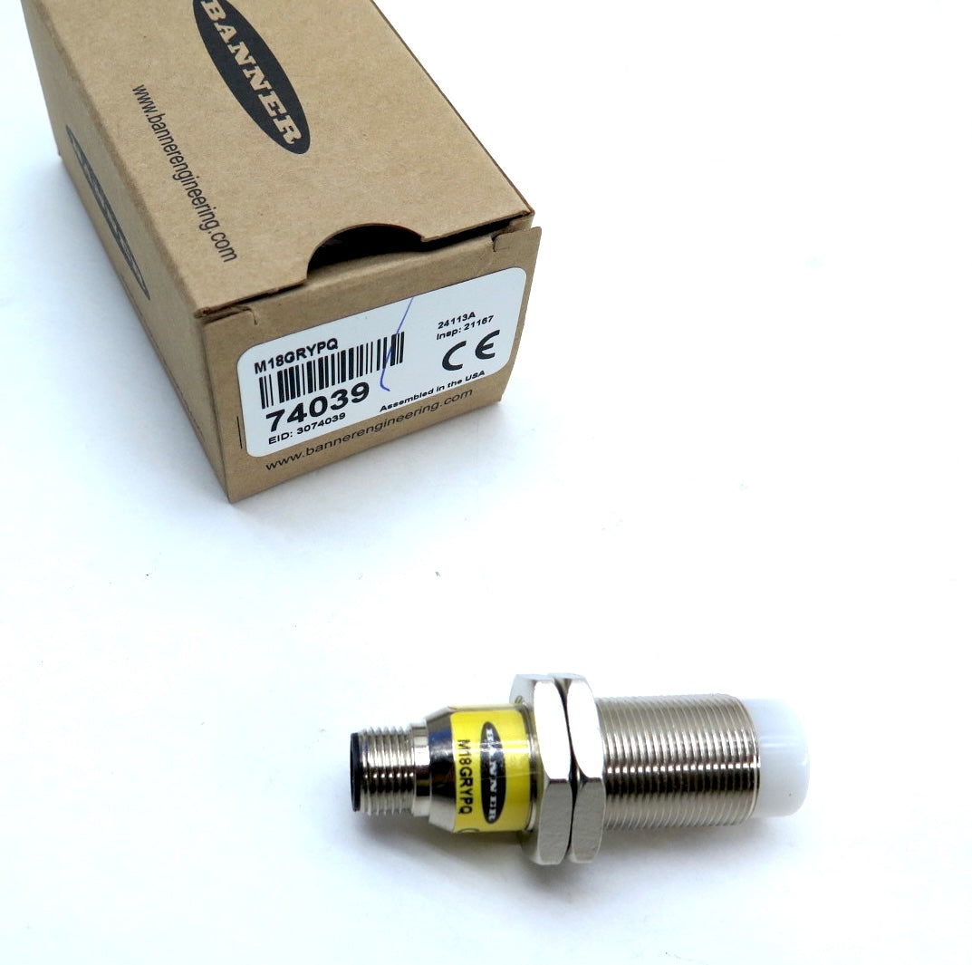 Banner M18GRYPQ / 7403918 mm Metal Barrel General Purpose Indicator - Advance Operations