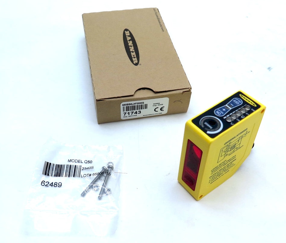 Banner Q60BB6LAF2000Q / 71743 Adjustable Field Laser Sensor - Advance Operations