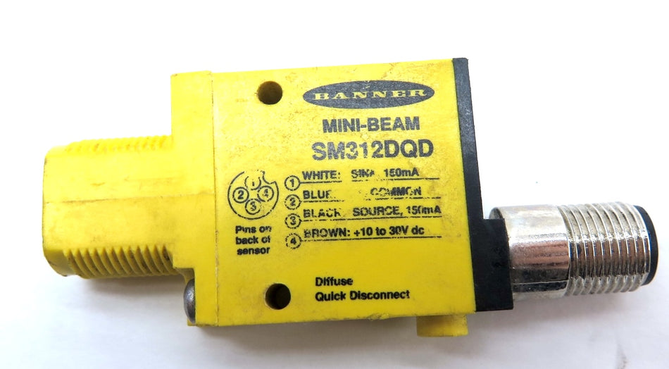 Banner SM312DQD Mini Beam Photoelectric Sensor - Advance Operations