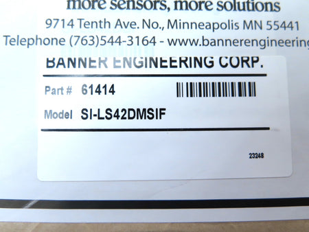 Banner SI-LS42DMSIF / 61414 Safety Switch Interlock OEM SEAL BOX - Advance Operations