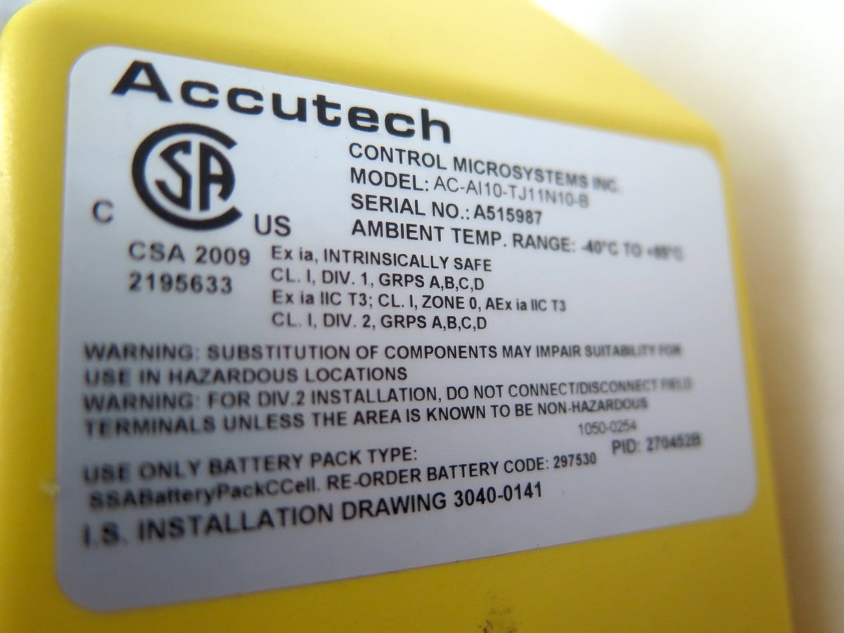 Accutech AC-AI10-TJ11N10-B Sensor Analog Input Unit - Advance Operations
