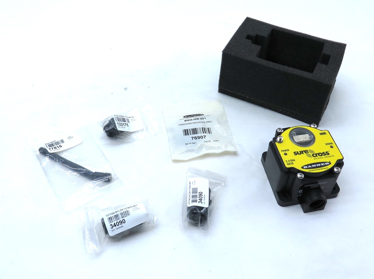Banner DX70N2X6S4P4M2M2 Sure Cross 900Mhz Node Network Wireless Module - Advance Operations