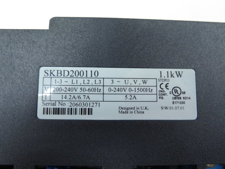 Control Techniques SKBD200110 AC Drive Commander SK 200-240V 1.1kW - Advance Operations