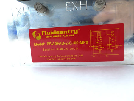 FluidSentry PSV-0FAD-2-G100-MP0 Monitored Pneumatic Valves & Ported Manifold - Advance Operations