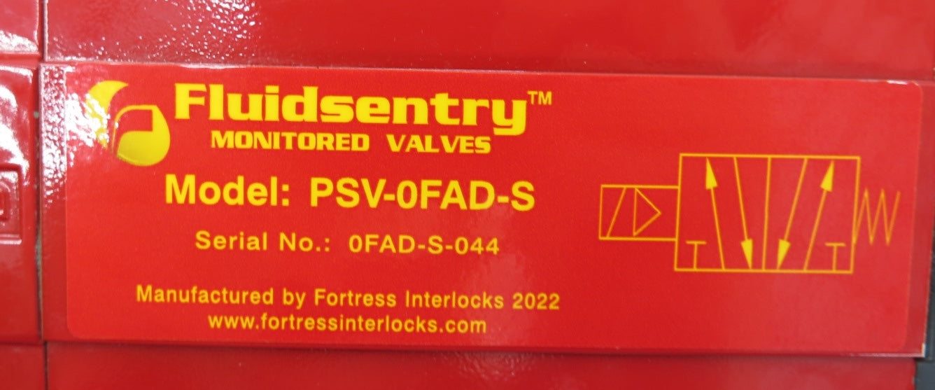 FluidSentry PSV-0FAD-2-G100-MP0 Monitored Pneumatic Valves & Ported Manifold - Advance Operations