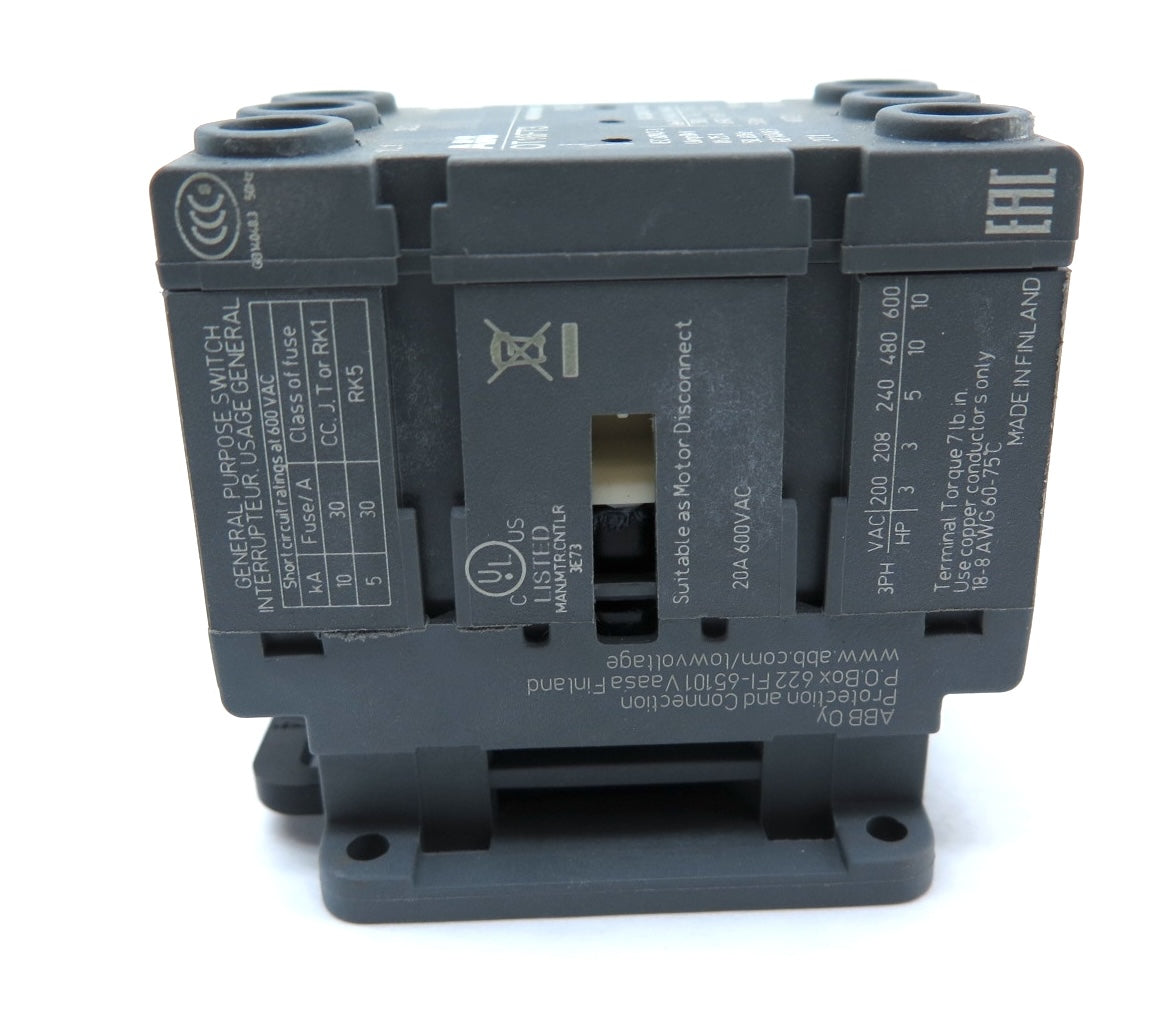 ABB OT16FT3 General Purpose Switch Disconnect 25A - Advance Operations