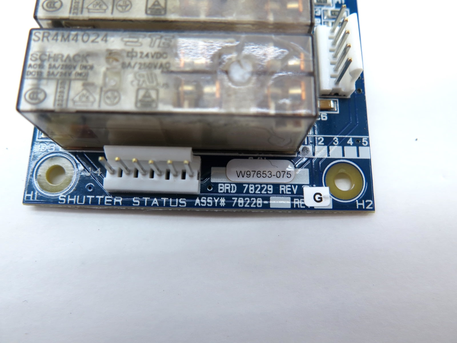 Control Board W97653 REV. G / TEL-78228 - Advance Operations