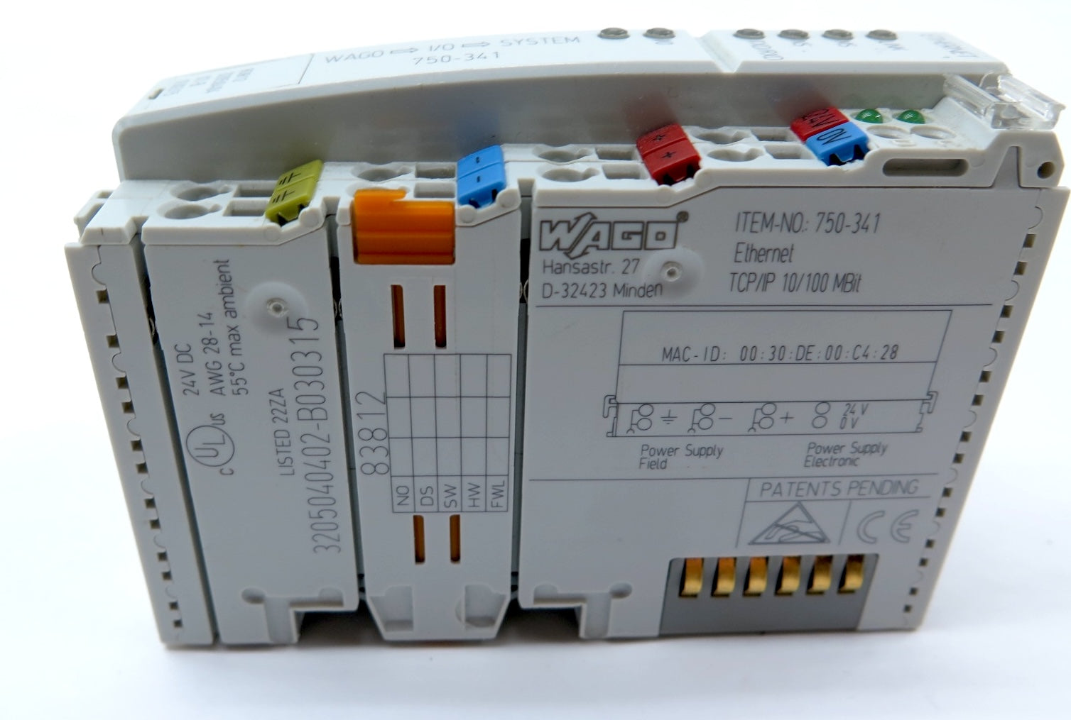 Wago 750-341 Ethernet TCP/IP 10/100 MBit PLC Module - Advance Operations