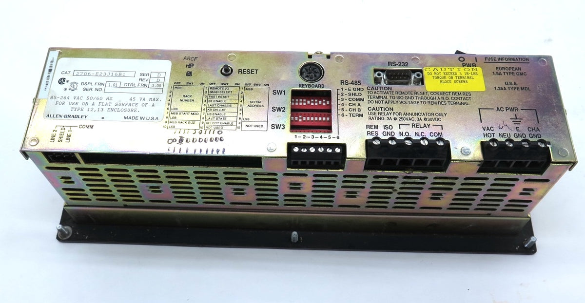 Allen-Bradley 2706-E23J16B1 DataLiner Digital Display Interface Panel *READ* - Advance Operations