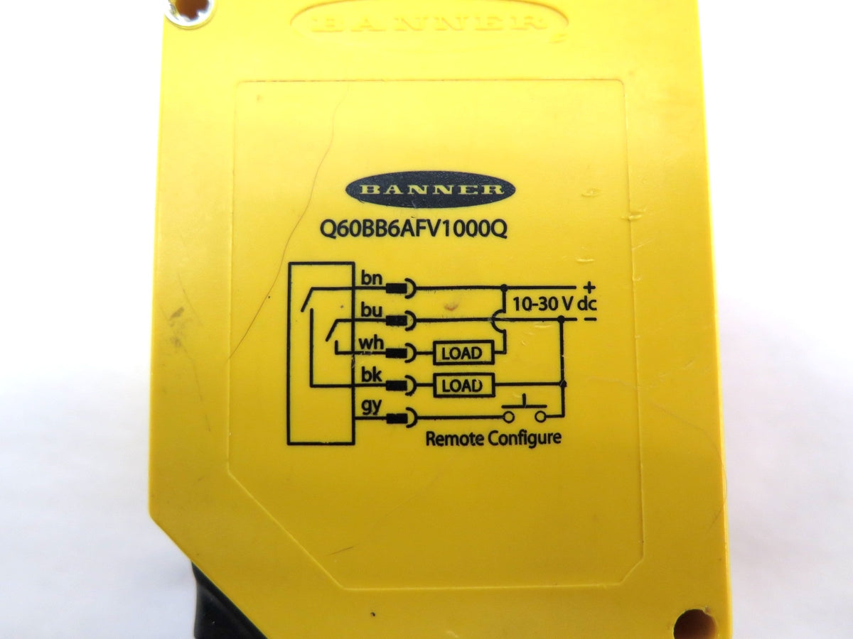 Banner Q60BB6AFV1000Q Photoelectric Proximity Sensor - Advance Operations