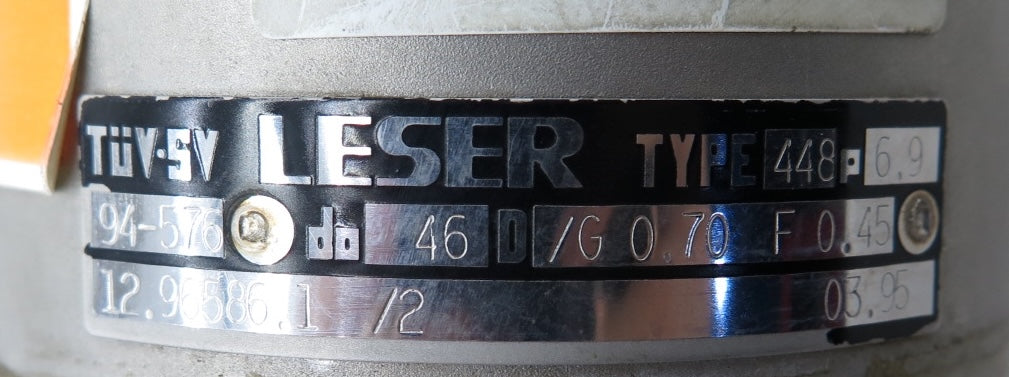 Leser Type 448P6.9 / 94-576 Safety Valve 2" to 3" - Advance Operations