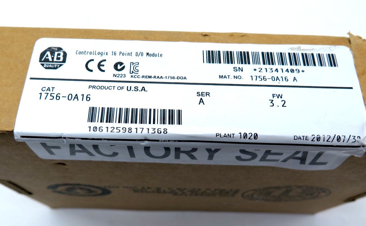 Allen-Bradley 1756-0A16 ControlLogix 16 Point D/0 Module SER.A - Advance Operations
