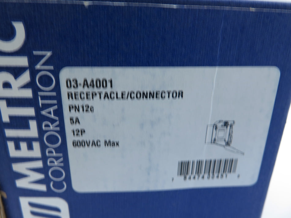 Meltric 03-A4001 Receptacle / Connector PN12C 5A 12P 600Vac - Advance Operations
