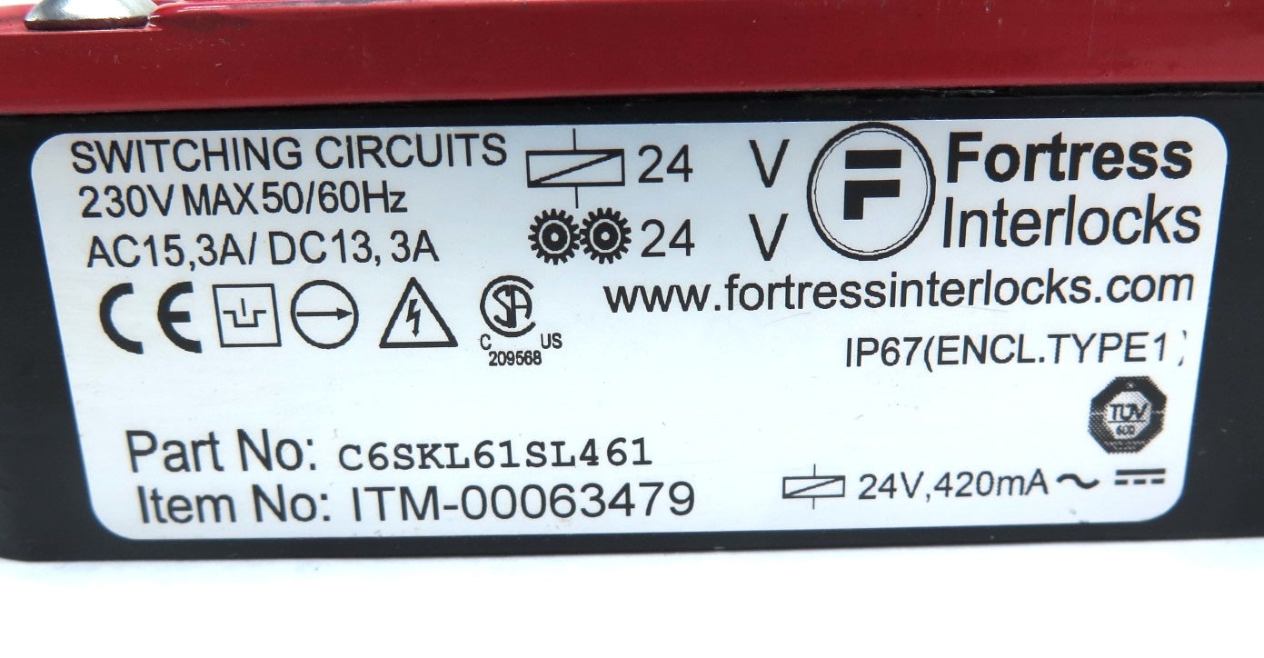 Fortress Interlocks C6SKL61SL461 / ITM-00063479 Switch & Key System - Advance Operations