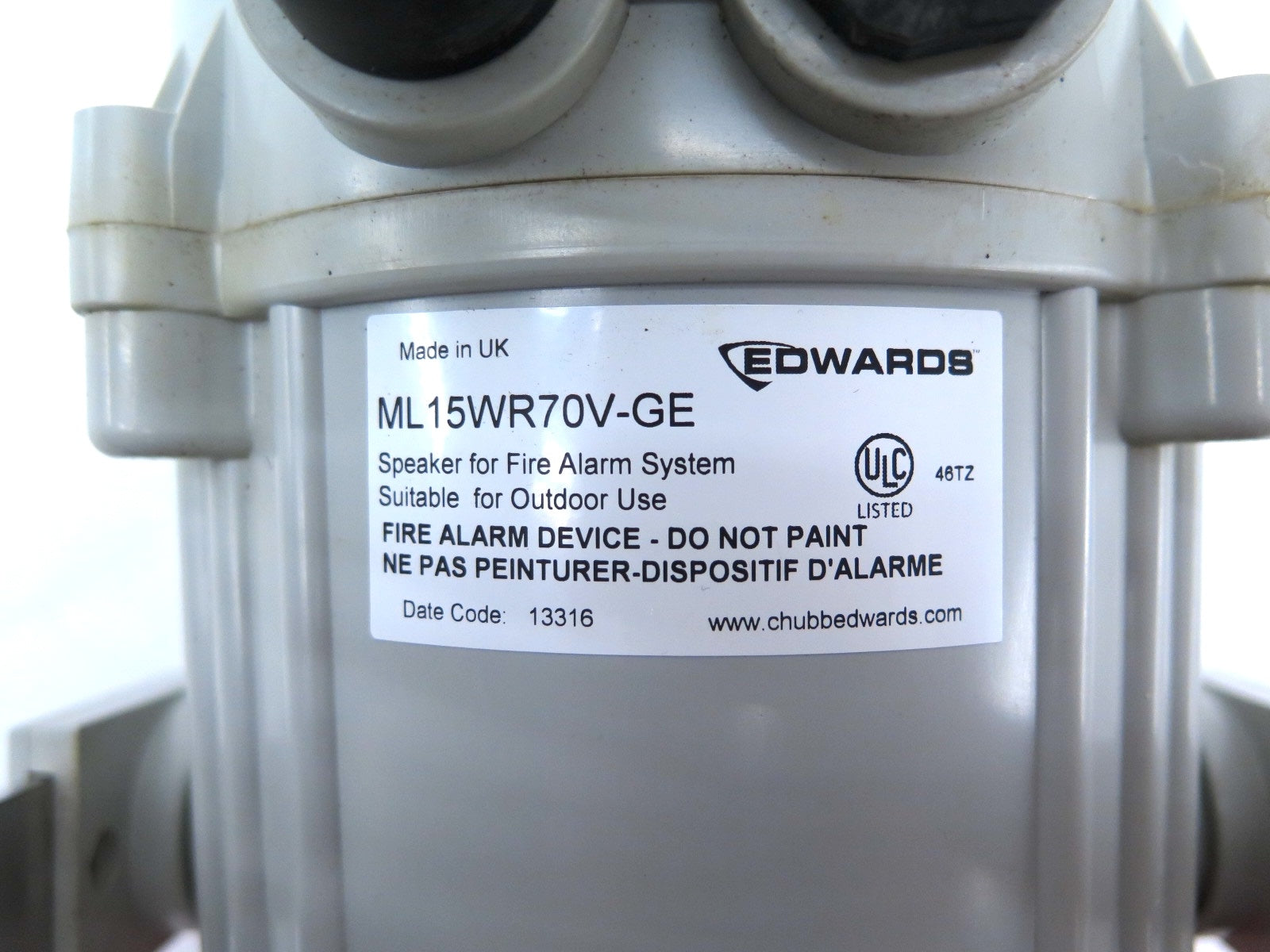 Edwards ML15WR70V-GE Speaker For Fire Alarm System - Advance Operations
