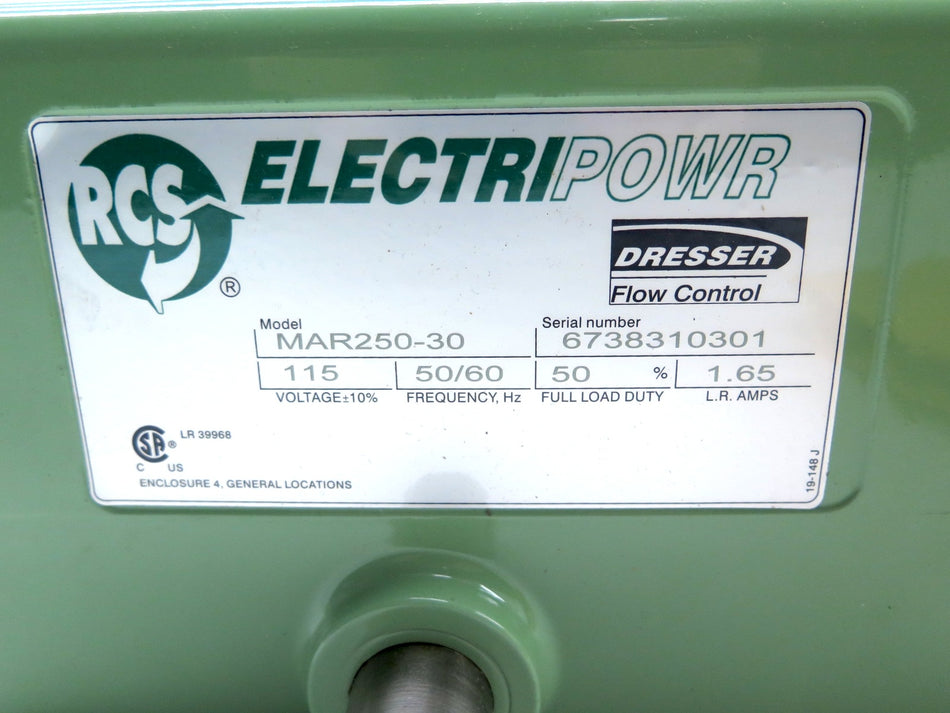 GE / Baker Hughes / RCS MAR250-30 Electric Valve Actuator - Advance Operations