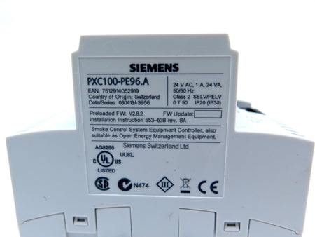 Siemens PXC100-PE96.A Programmable Logic Controller CPU Unit - Advance Operations