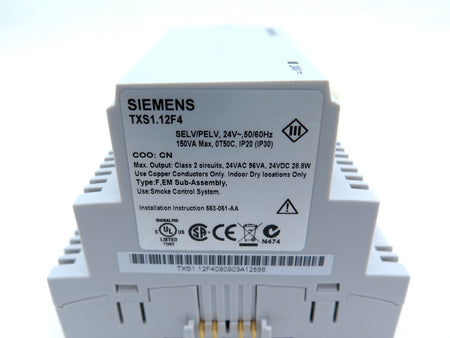 Siemens TXS1.12F4 Power Super Module PLC - Advance Operations