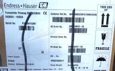 Endress + Hauser 5X5BXX-CSISABAAFAAADAAA1 Promag 500 Transmitter Unit - Advance Operations