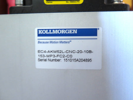 Kollmorgen EC4-AKM52L-CNC-20-10B-153-MP3-FC2-C0 Linear Actuator Cylinder KIT - Advance Operations