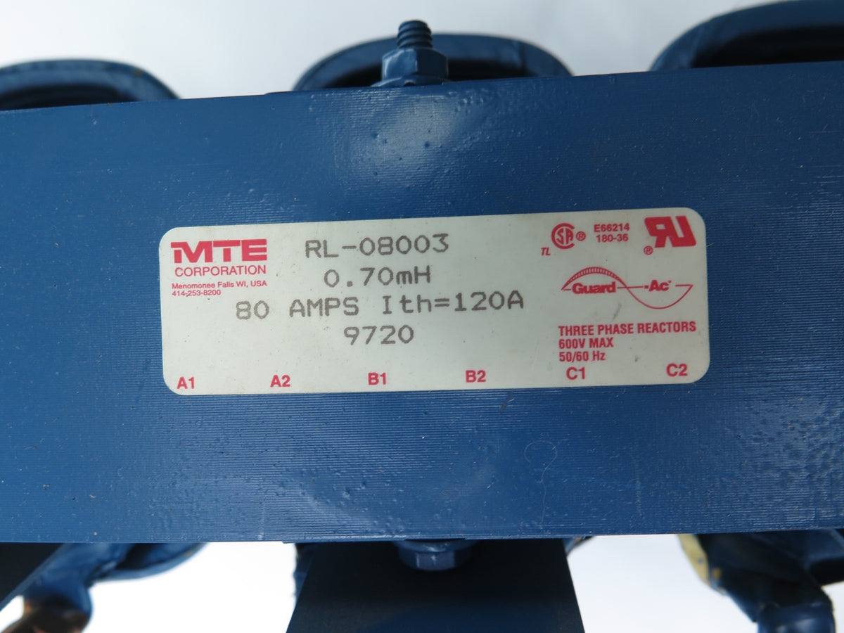 MTE RL-08003 3 Phase Line Reactor 0.70mH 80A - Advance Operations