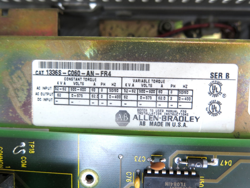 Allen-Bradley 1336S-C060-AN-FR4 AC Drive 60HP 500-600Vac 1336 Plus - Advance Operations