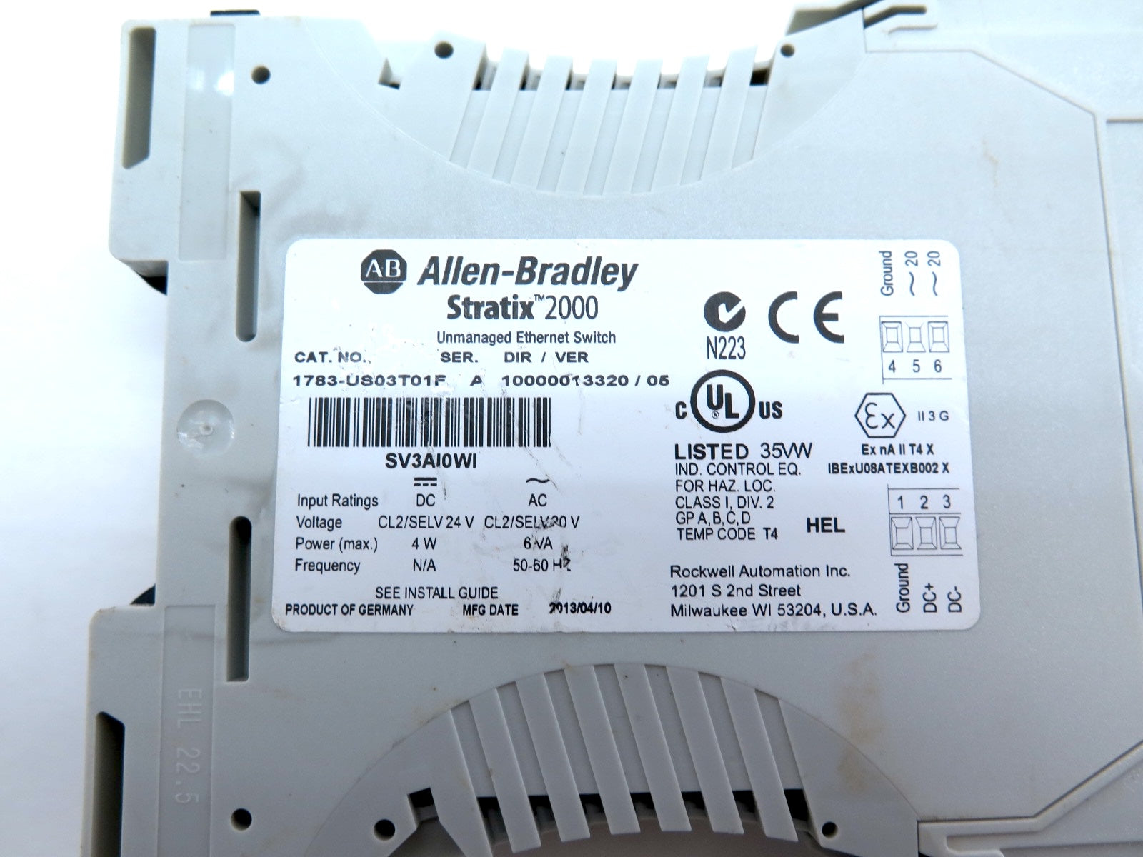 Allen-Bradley 1783-US03T01F Stratix 2000 Ethernet Switch - Advance Operations
