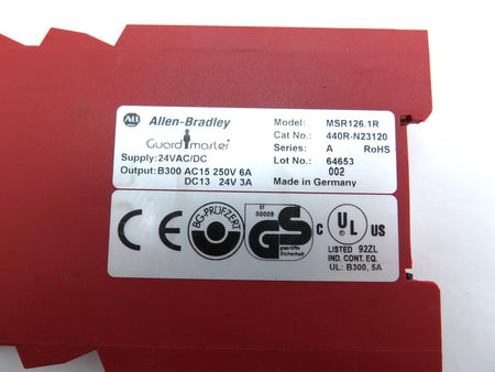 Allen-Bradley 440R-N23120 SER.A Safety Relay 24Vac/dc - Advance Operations