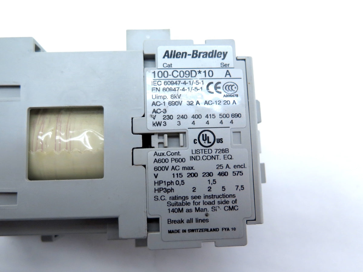 Allen-Bradley 100-C09D*10 Ser.A Contactor / Relay 690Vac 32A Max - Advance Operations