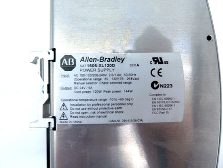 Allen-Bradley 1606-XL120D Power Supply - Advance Operations
